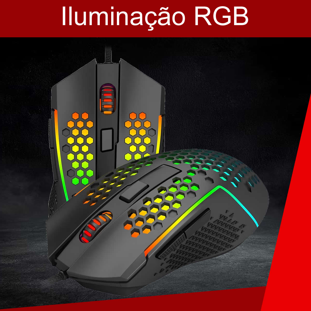 Mouse Gamer RBG Redragon Reaping plus 52000 DPI M987P-K