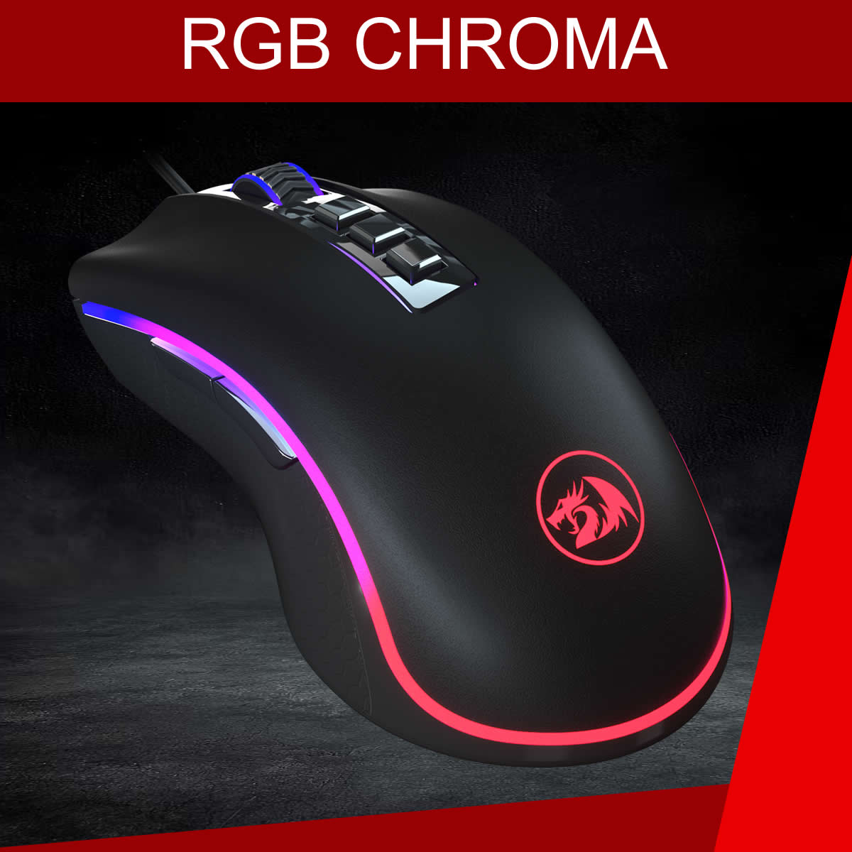 Mouse Gamer RGB Redragon King Cobra 2 V2 24.000 DPI Preto M711-FPS-1