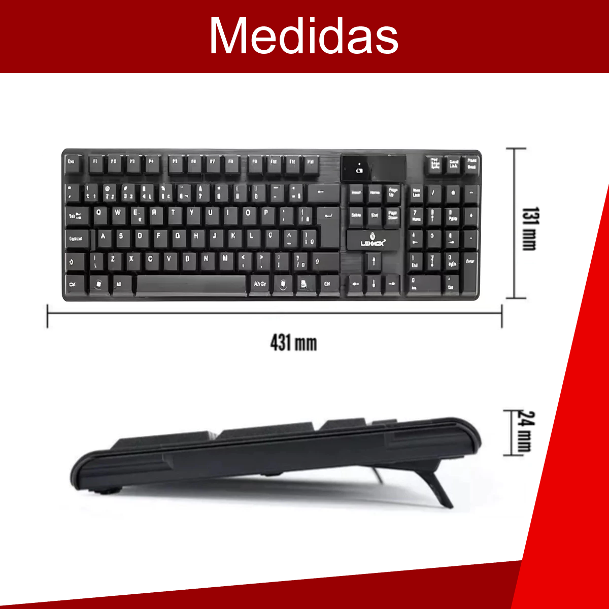 Teclado E Mouse Sem Fio Wireless 2.4g Usb Confort Escritorio Jogos, Plug and Play, Alimentação por Pilhas, Design Modern
