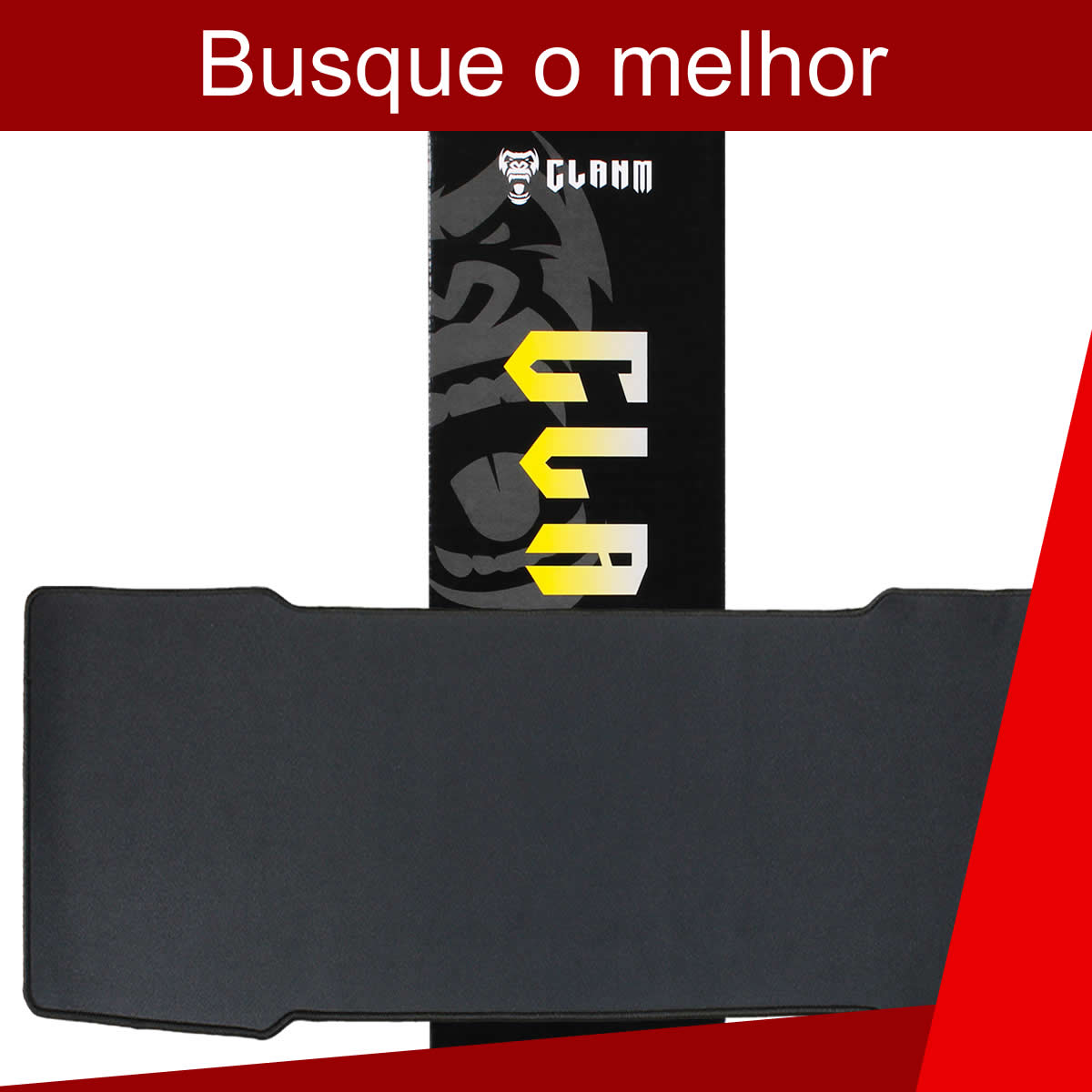 Mousepad Gamer King 90x30cm Antiderrapante Resistente a Água Borda Overlock