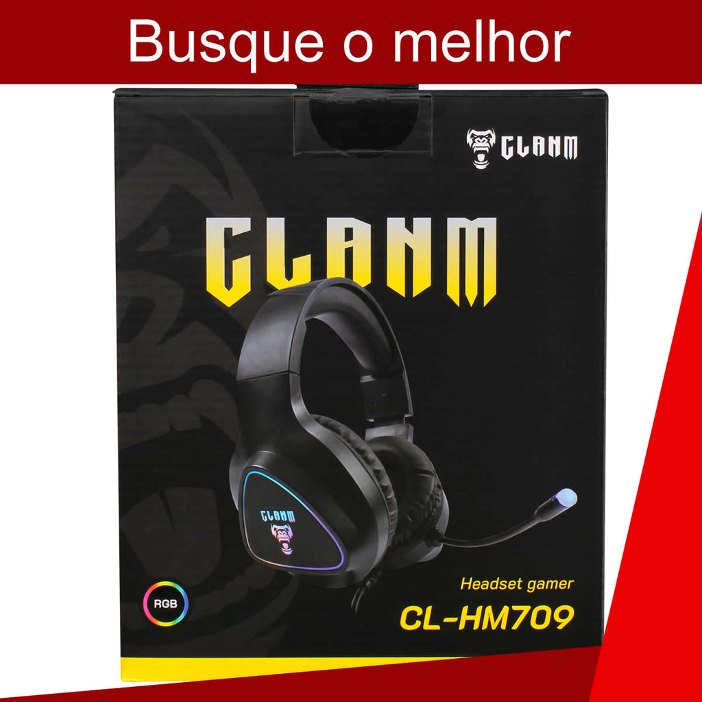 Headset Fone Gamer  Surround 7.1  Profissional Night Mount RGB Preto