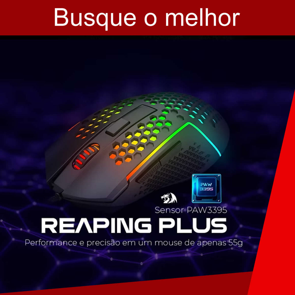 Mouse Gamer RBG Redragon Reaping plus 52000 DPI M987P-K