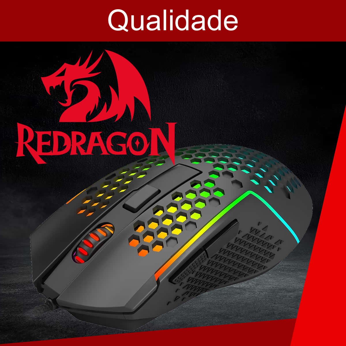 Mouse Gamer RBG Redragon Reaping plus 52000 DPI M987P-K