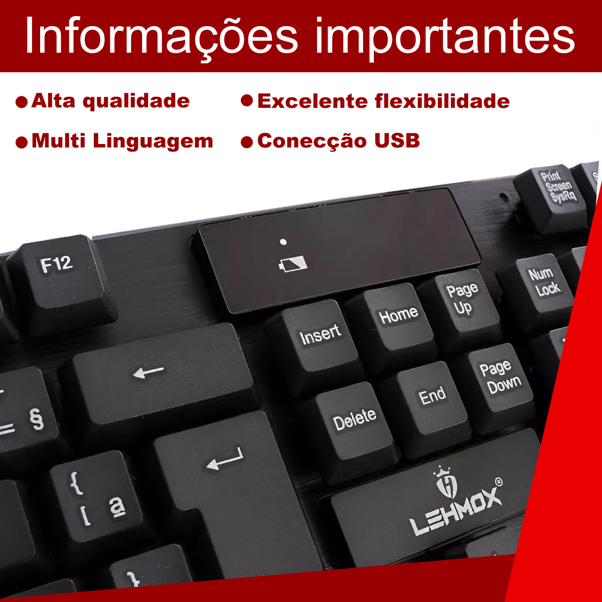 Teclado E Mouse Sem Fio Wireless 2.4g Usb Confort Escritorio Jogos, Plug and Play, Alimentação por Pilhas, Design Modern