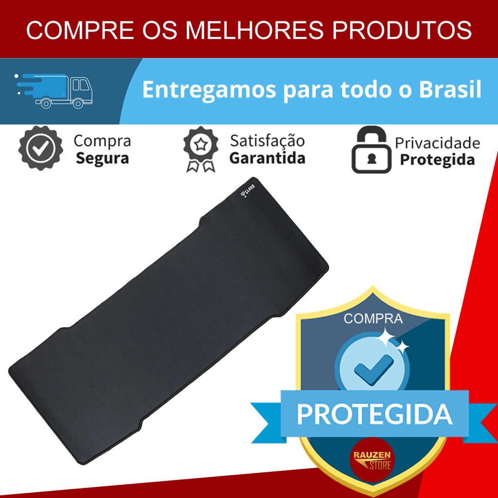 Mousepad Gamer King 90x30cm Antiderrapante Resistente a Água Borda Overlock