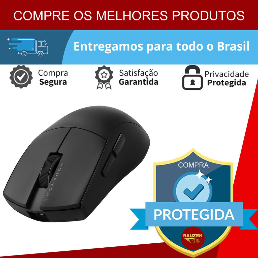 Mouse Gamer Sem Fio Redragon King Pro 4k 26.000 DPI Preto M916-PRO-4K
