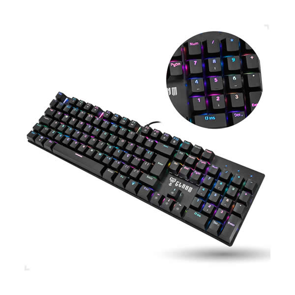 Teclado Gamer Mecânico RGB Full Size Profissional King Switch Red Anti-ghosting