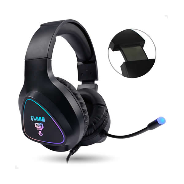 Headset Fone Gamer  Surround 7.1  Profissional Night Mount RGB Preto